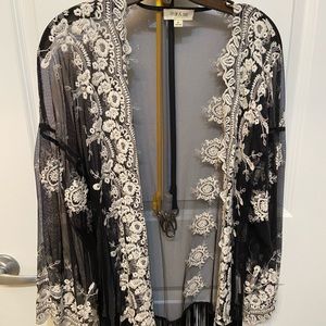 Black and White Kimono